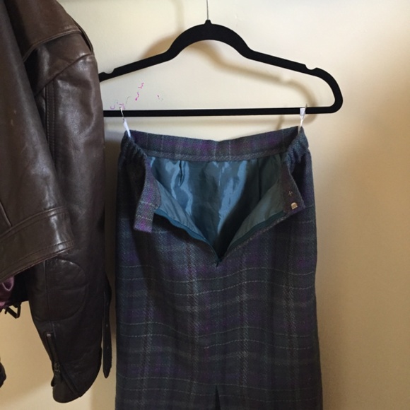 Pencil skirt peacock plaid - size 4 - Picture 4 of 8